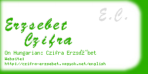 erzsebet czifra business card